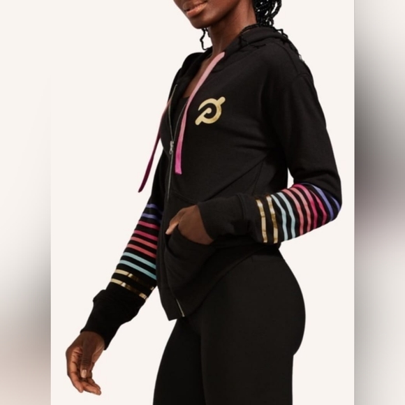 Peloton×Spiritual Gangster Women's Cotton & Rayon Blend Rainbow Hoodie Small - Picture 1 of 16